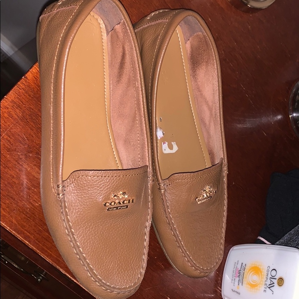 Brown coach loafers